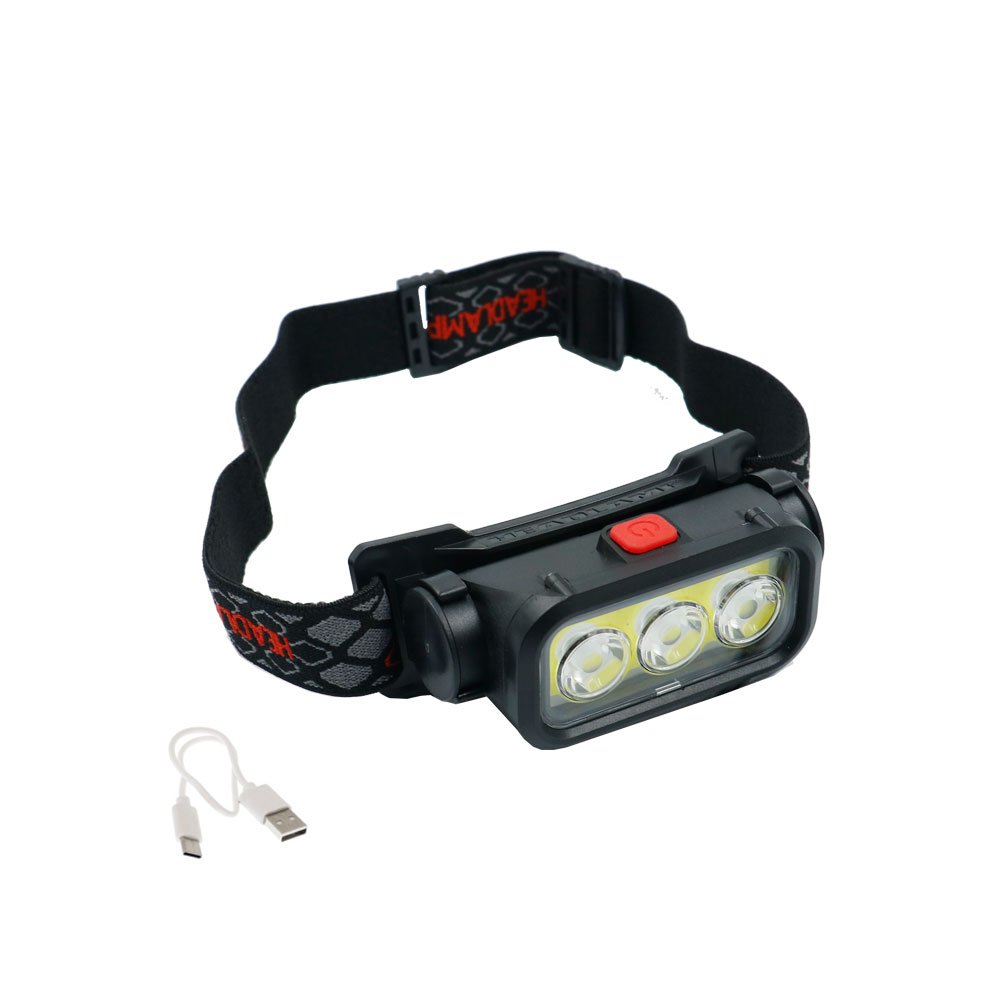 LED Επαναφορτιζόμενος Φακός Κεφαλής 1 COB 3 SMD με 4 Διαφορετικές Λειτουργίες (BL-009)