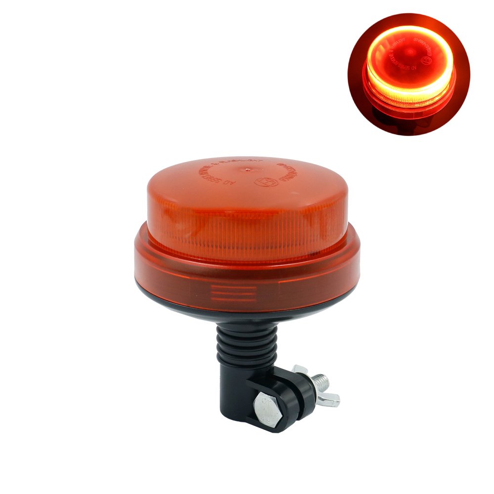 Βιδωτός Φάρος Αυτοκινήτου-Φορτηγού 24 LED 12V-24V IP65 με 7 Λειτουργίες Πορτοκαλί