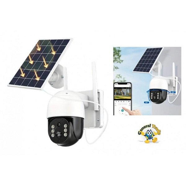 Αδιάβροχη ηλιακή κάμερα 4G IP66 Full HD+ 5MP με Αμφίδρομη Επικοινωνία, Φακό 3.6mm, έγχρωμη νυχτερινή όραση και ανίχνευση (HL18668-239)
