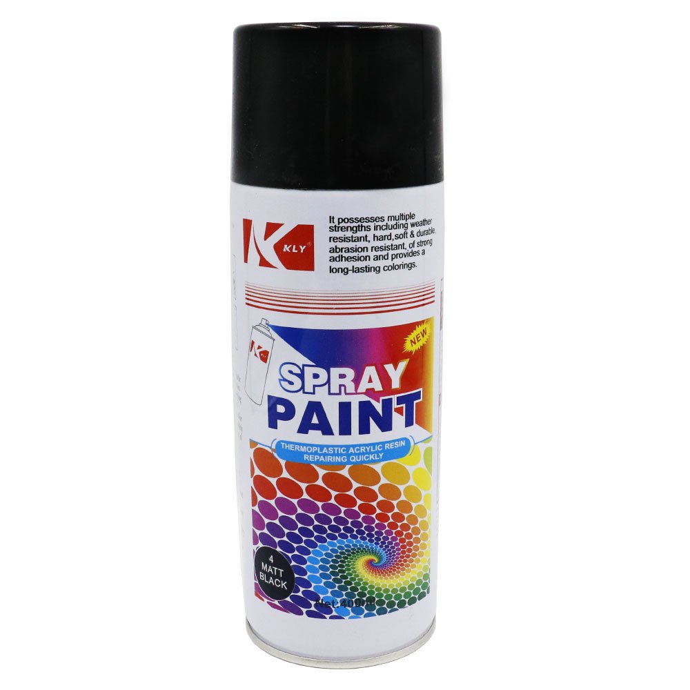 Σπρέι Βαφής Ακρυλικό με Ματ Εφέ 200ml Μαύρο (KLY-019-4)