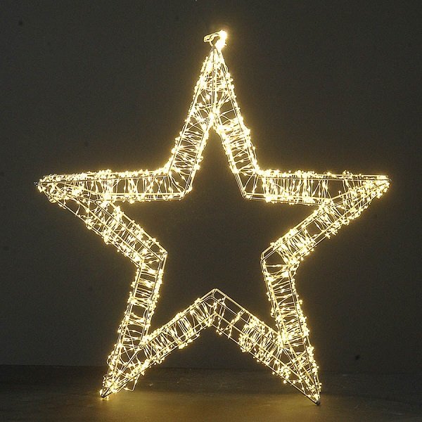 Χριστουγεννιάτικο Διακοσμητικό Αστέρι LED 45cm, 800 Λαμπάκια Θερμού Χρώματος (BX-050)