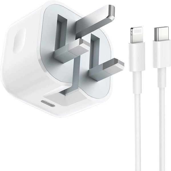 Φορτιστής ταχείας φόρτισης iPhone 14 20w με καλώδιο USB-C σε Lightning Λευκός (ZY-2420)