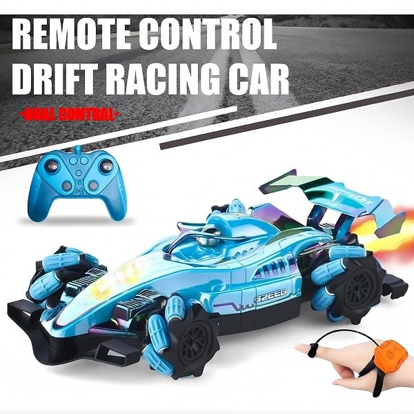 Τηλεκατευθυνόμενο Αυτοκίνητο RC Stunt Car με Φώτα, Καπνό και 2 Χειριστήρια (XF611-1A)