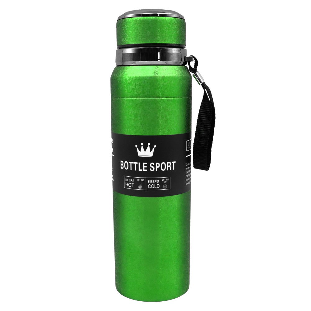 Μπουκάλι Θερμός με Ιμάντα Μεταφοράς 1000ml Πράσινο (JB-6060)