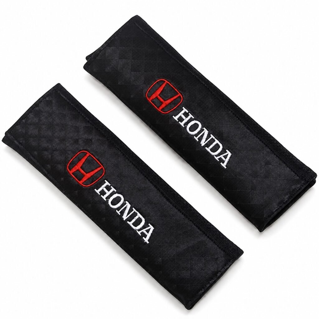Μαξιλαράκια Ζώνης Αυτοκινήτου Carbon 2τμχ HONDA (HW-0196HO)