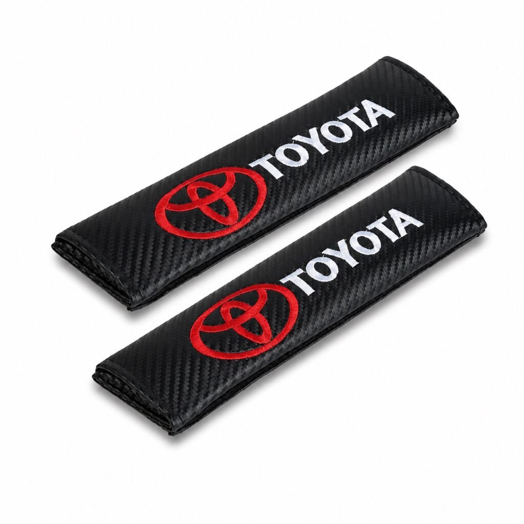 Μαξιλαράκια Ζώνης Αυτοκινήτου Carbon 2τμχ TOYOTA (HW-0196TO)