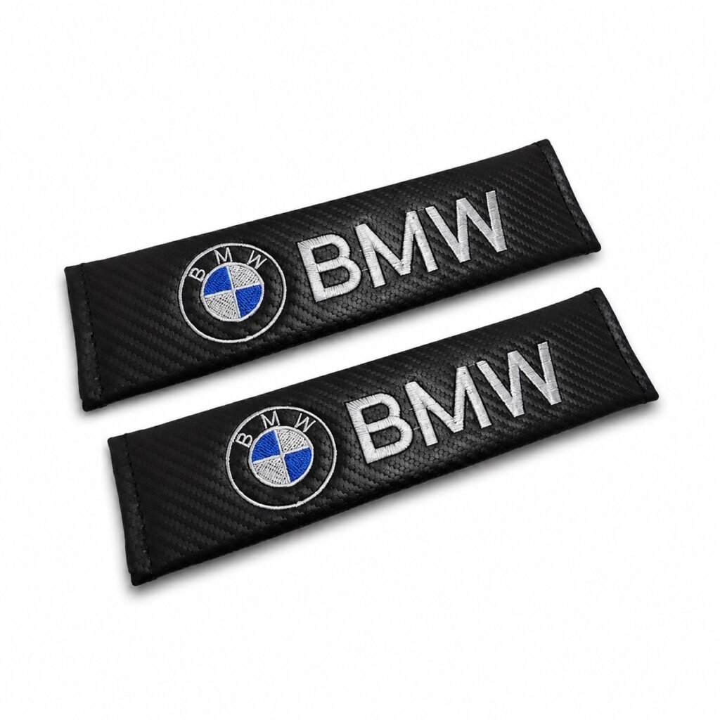 Μαξιλαράκια Ζώνης Αυτοκινήτου Carbon 2τμχ BMW (HW-0196ΒΜ)