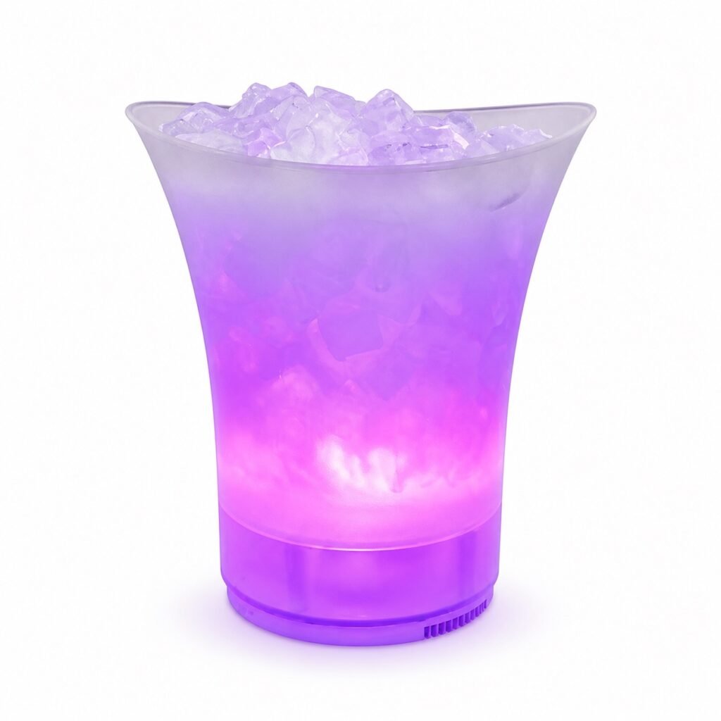 LED RGB Φωτιζόμενη Σαμπανιέρα – Δοχείο Πάγου 5L με Επαναφορτιζόμενο Ηχείο 5W & Bluetooth (CC-100)