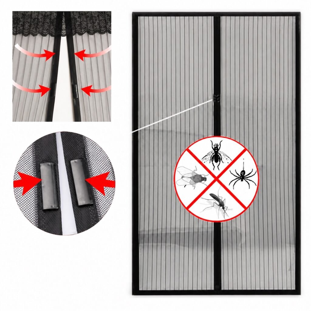 Αυτοκόλλητη μαγνητική σίτα πόρτας 100x220cm 004