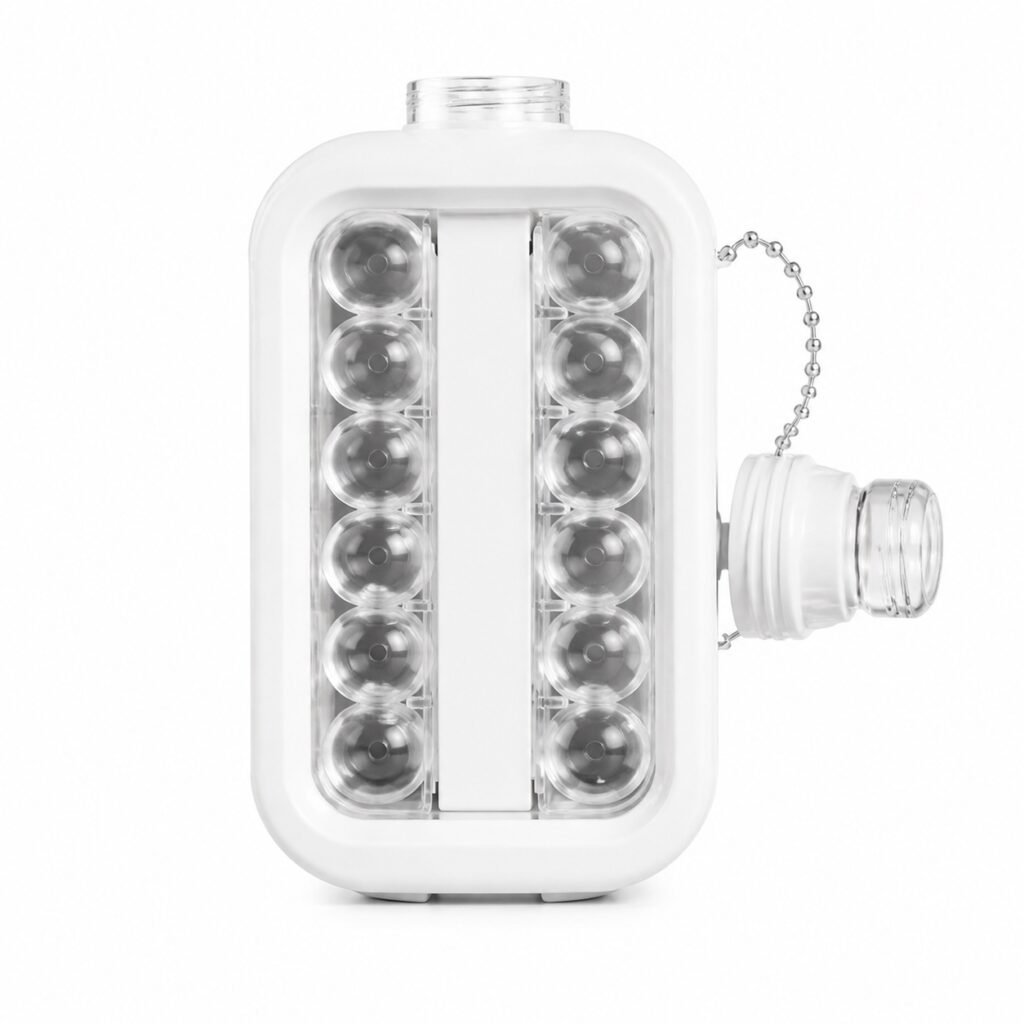 Φορητή πτυσσόμενη παγοθήκη Ice Ball Maker 2 σε 1 156-1400ml CC-15476-12 λευκό