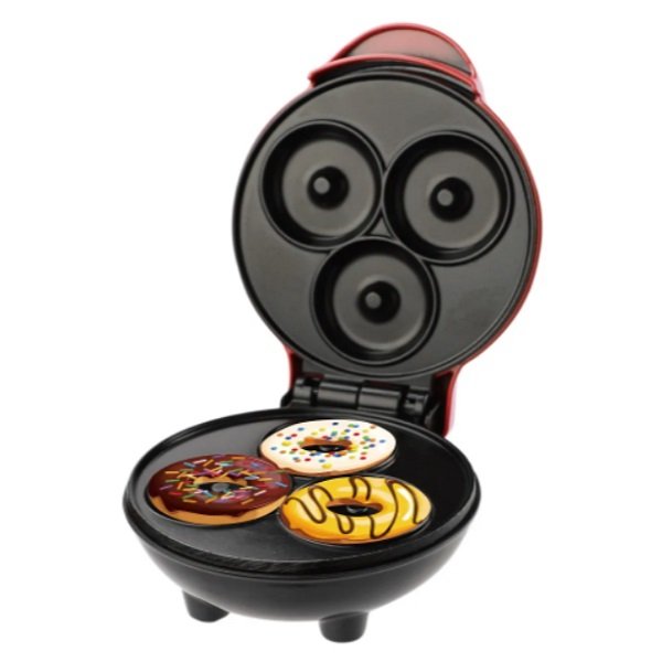Μίνι Συσκευή για 3 Donuts 500W Κόκκινη (R.2219R)