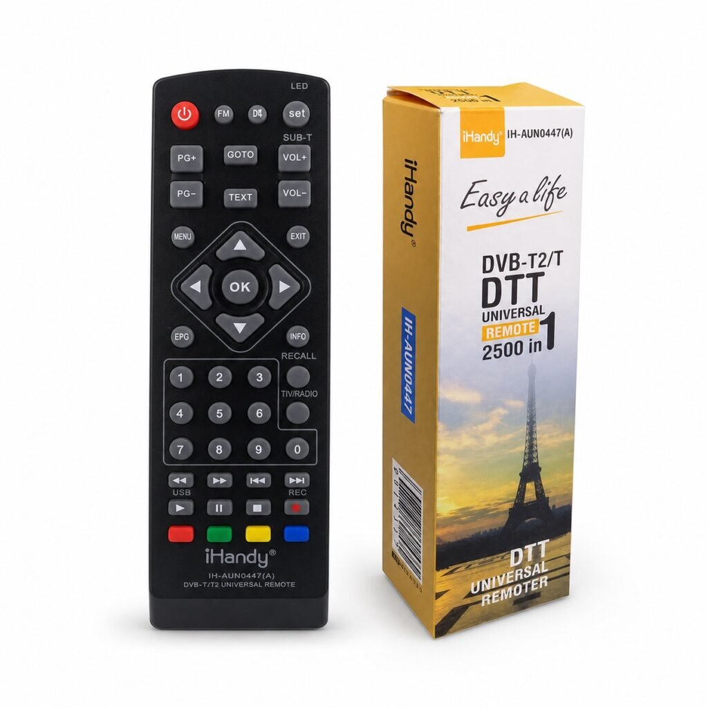 Τηλεκοντρόλ Universal για ψηφιακούς δέκτες DVB-T2 AUN0447 μαύρο