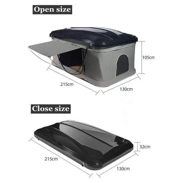 Σκηνή Οροφής Αυτοκινήτου 2 Ατόμων 215x130cm με στρώμα αφρού μνήμης (CXZ002)