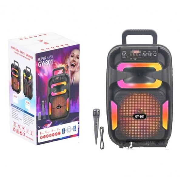 Φορητό Ηχείο 8” Super Bass με μικρόφωνο (GY-801)