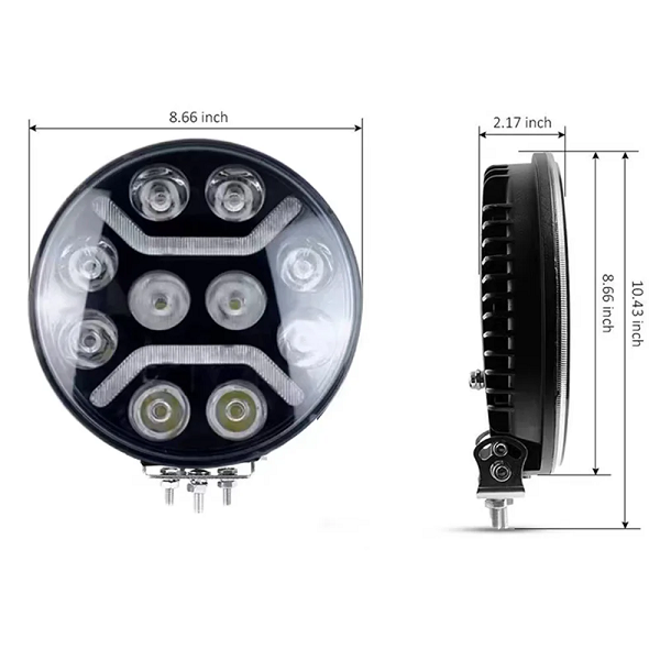 Προβολέας LED στρόγγυλος αυτοκινήτου 8,6″ 12 LED 12-24V (JN-2853-94)