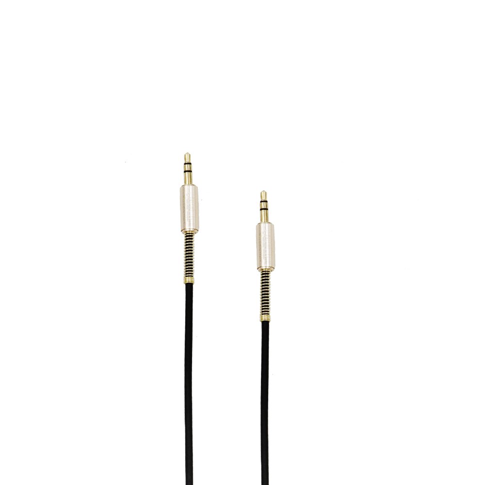 Καλώδιο Ήχου AUX Jack 3.5mm σε Jack 3.5mm Gold Plated Stereo 1.5m Treqa Μαύρο (AUX-102)