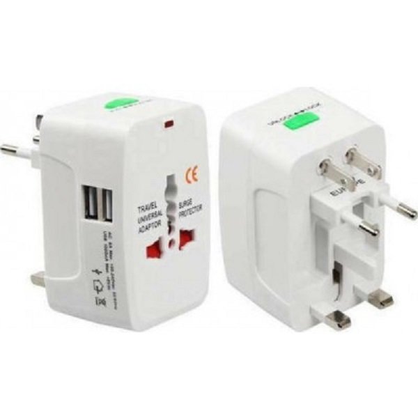 Ταξιδιωτικός Αντάπτορας Πρίζας με 2 θύρες USB 1000mA TREQA (BEU-2)
