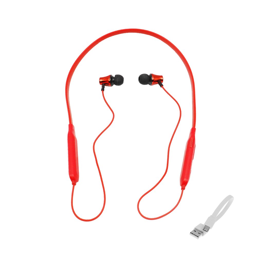 Ακουστικά Bluetooth Handsfree In-ear με Αντοχή στον Ιδρώτα Treqa Κόκκινα (BT-28)