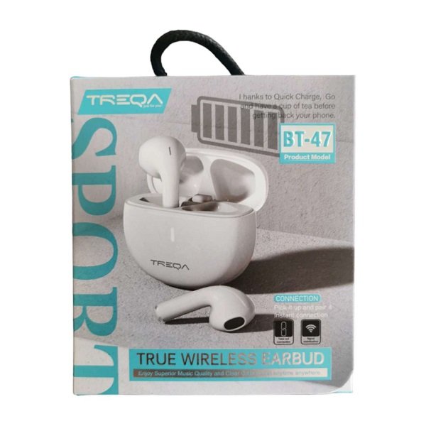In-ear Bluetooth 5.0 Handsfree Ακουστικά και Θήκη Φόρτισης Λευκά (BT-47)