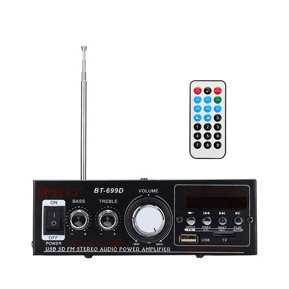 Ενισχυτής με Λειτουργία Bluetooth-FM-USB-TF-AUX και Τηλεχειριστήριο 12V/220V (BT-699D)