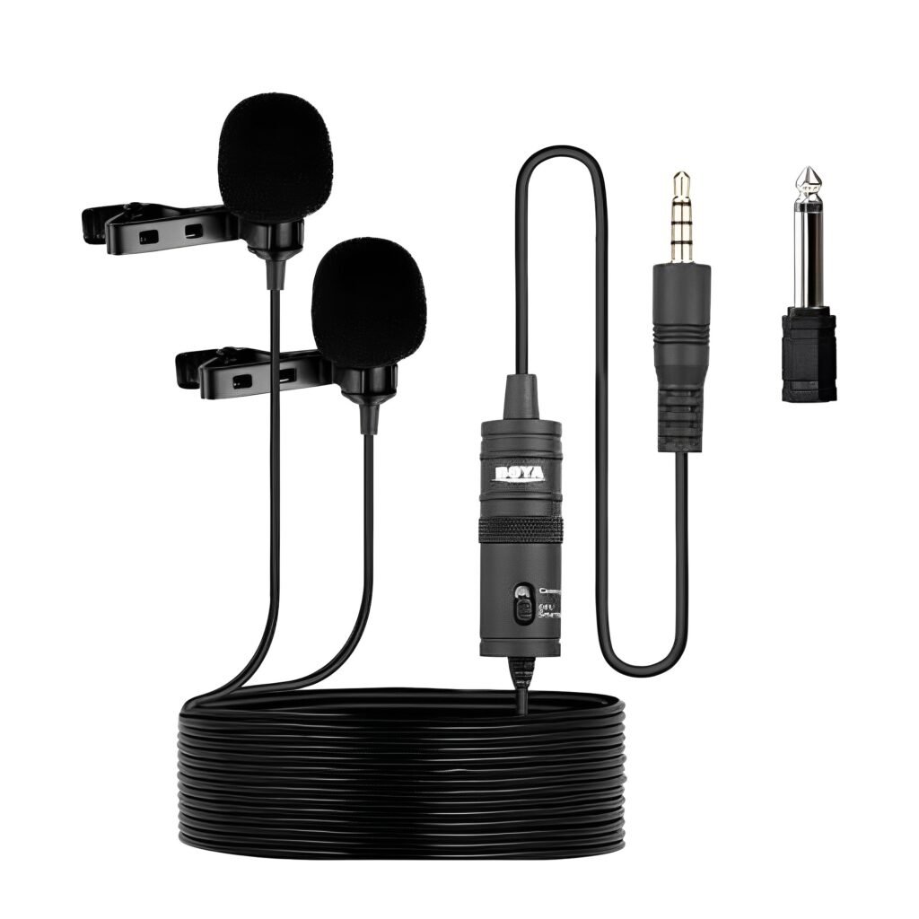 Σετ Πυκνωτικό Μικρόφωνο Jack 3.5mm Πέτου για Κάμερα και Κινητό 2 τμχ Boya (BY-M1DM)