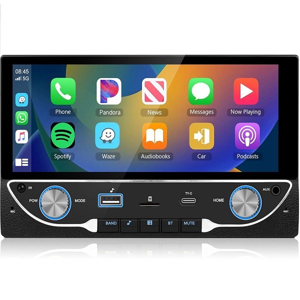 Ηχοσύστημα Αυτοκινήτου 1 DIN Bluetooth με Οθόνη 6.8″ MP5 Multimedia Player 60Wx4 USB-TYPE-C και τηλεκοντρόλ (CTC-6822)