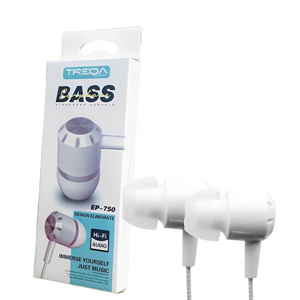 Ακουστικά Κινητού Handsfree In-ear με Βύσμα Jack 3.5mm Treqa Λευκό (EP-750)