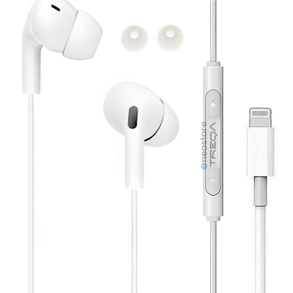 Ακουστικά Κινητού Handsfree In-ear με Βύσμα Lightning Treqa Λευκό (EP-756)