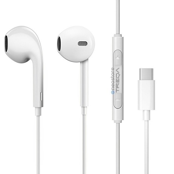 Ακουστικά Κινητού Handsfree Earpods με Βύσμα Type-c Λευκό (EP-8804)