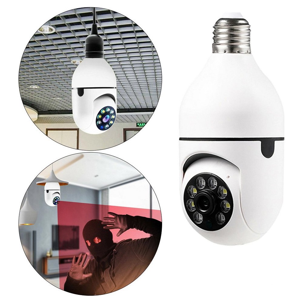 IP Κάμερα Παρακολούθησης για Ντουί E27 Wi-Fi 1080p Εσωτερικού Χώρου με Αμφίδρομη Επικοινωνία και Φακό 3.6mm Jortan (JT-8177)
