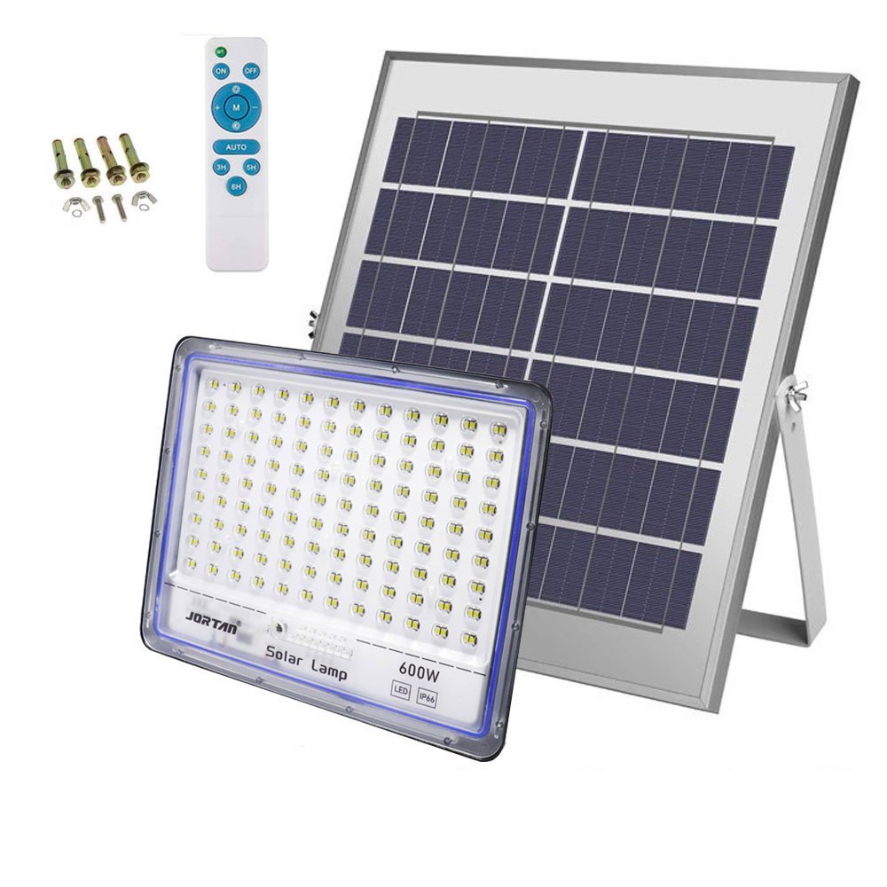 LED Αδιάβροχος Ηλιακός Προβολέας 600W 17280LM με Πάνελ, SOS & Τηλεχειριστήριο IP66 Jortan (JT-BS600W)