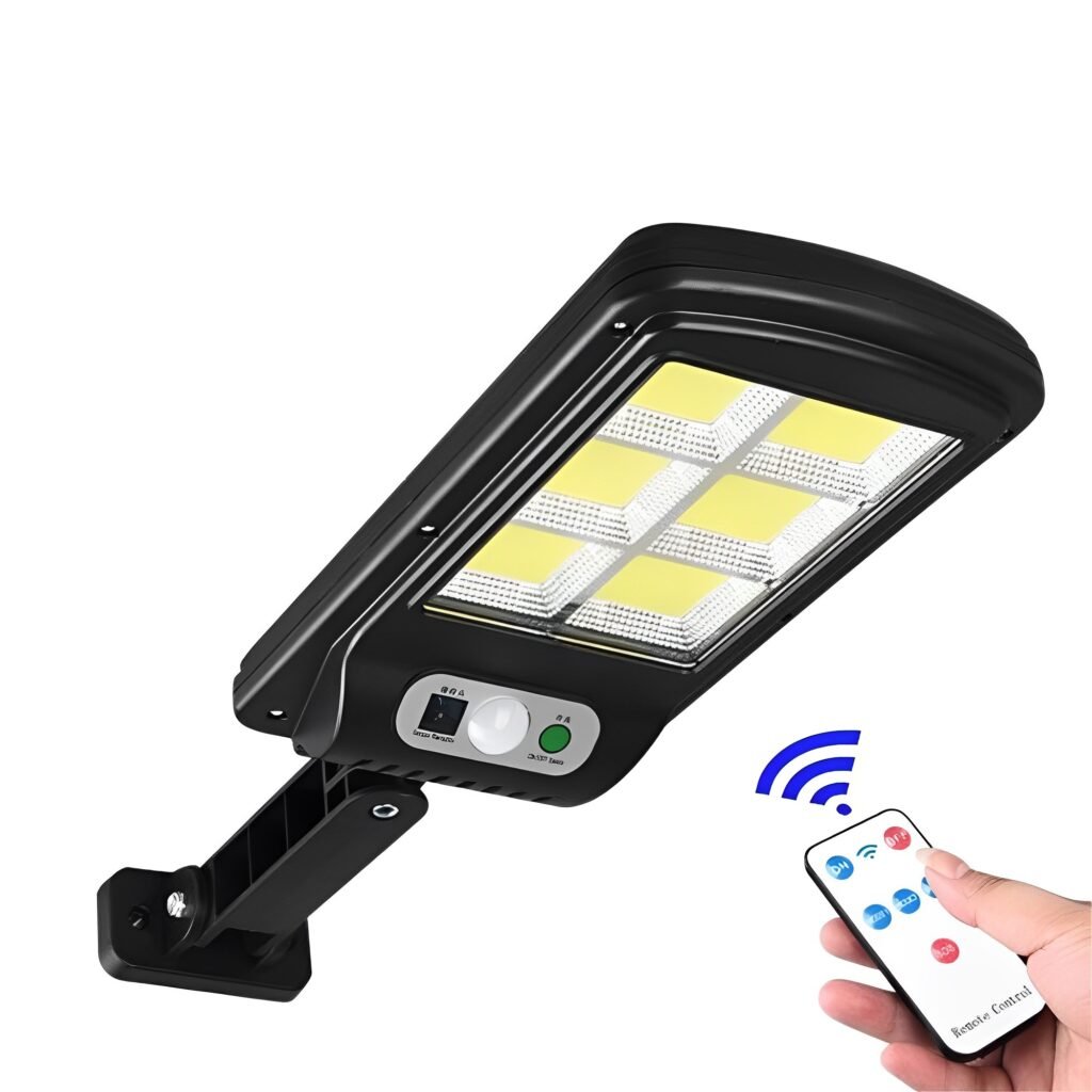 LED Αδιάβροχο Ηλιακό Φωτιστικό Τοίχου 30W με Ανιχνευτή Κίνησης Jortan Μαύρο (JT-TYCOB-30W)