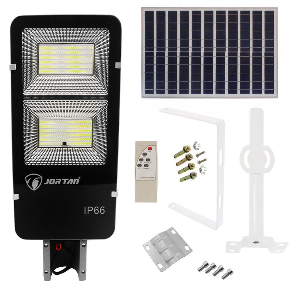 LED Ηλιακό Φωτιστικό Δρόμου 200W 24000LM με Βάση Στήριξης & Τηλεχειριστήριο IP67 Jortan (JT-YS-200W)