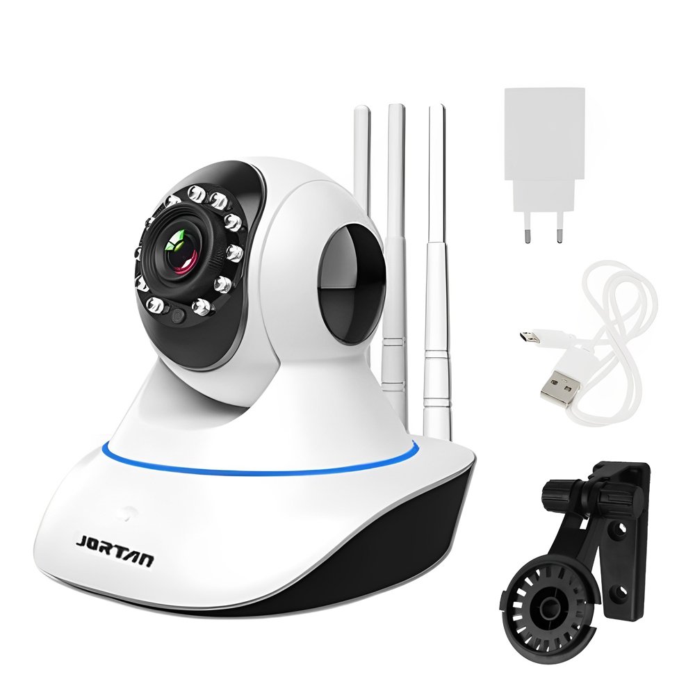 IP Κάμερα Παρακολούθησης Wi-Fi 1080p Εσωτερικού Χώρου με Αμφίδρομη Επικοινωνία Jortan (JTZ-160BW-3B)