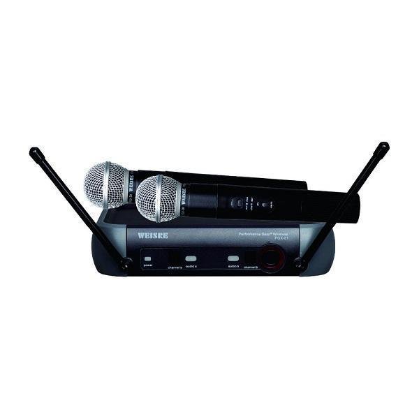 Σύστημα Karaoke με 2 Ασύρματα Μικρόφωνα Μαύρο Χρώμα (PGX51)