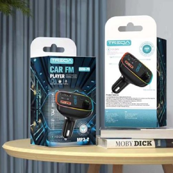 Αναμεταδότης FM Αυτοκινήτου Bluetooth ταχυφορτιστής 22.5W με 2USB θύρες και 1 Type-c LED οθόνη με μικρόφωνο MP3 (MP3-2)