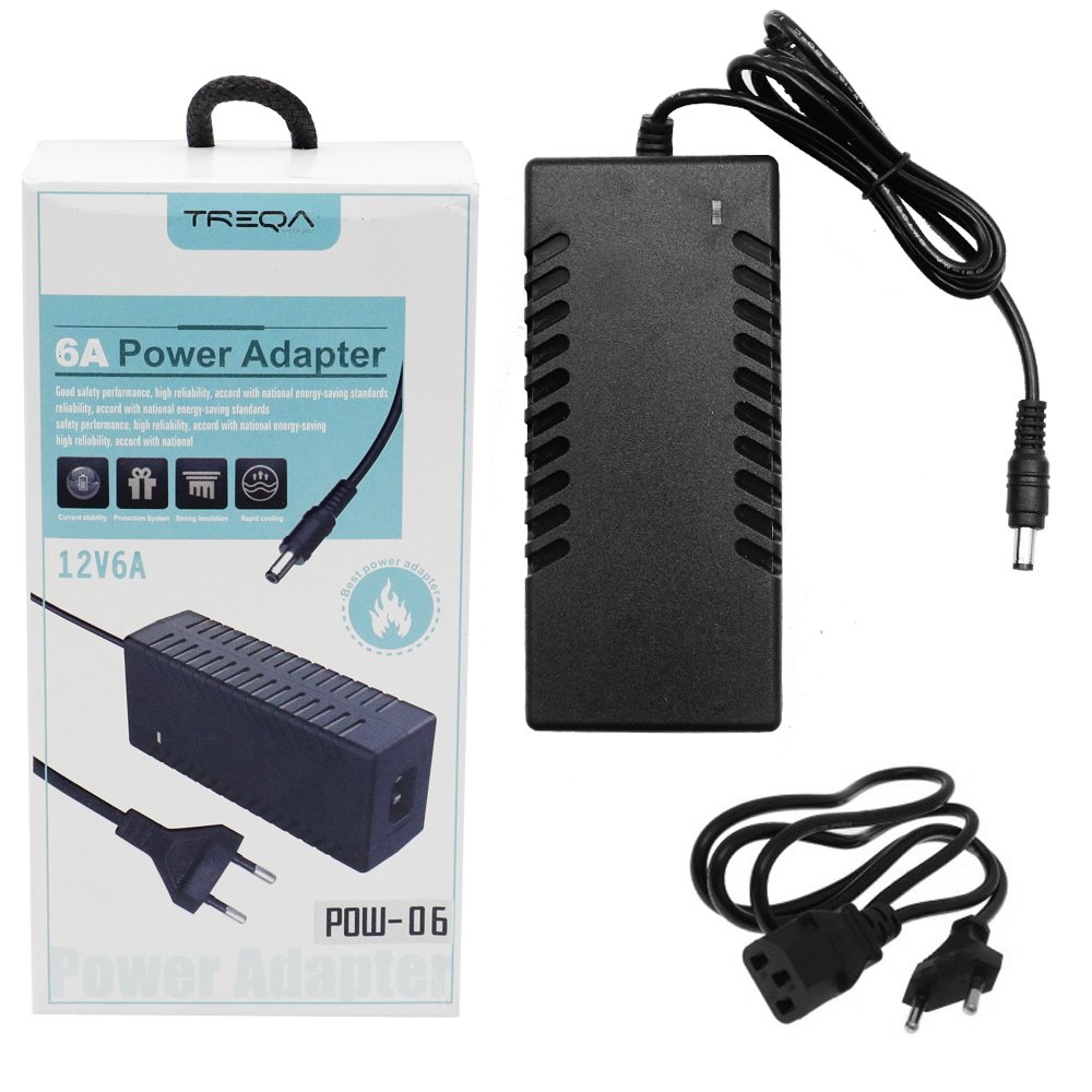 Universal Τροφοδοτικό 220V AC σε DC 12V 6A Treqa (POW-06)