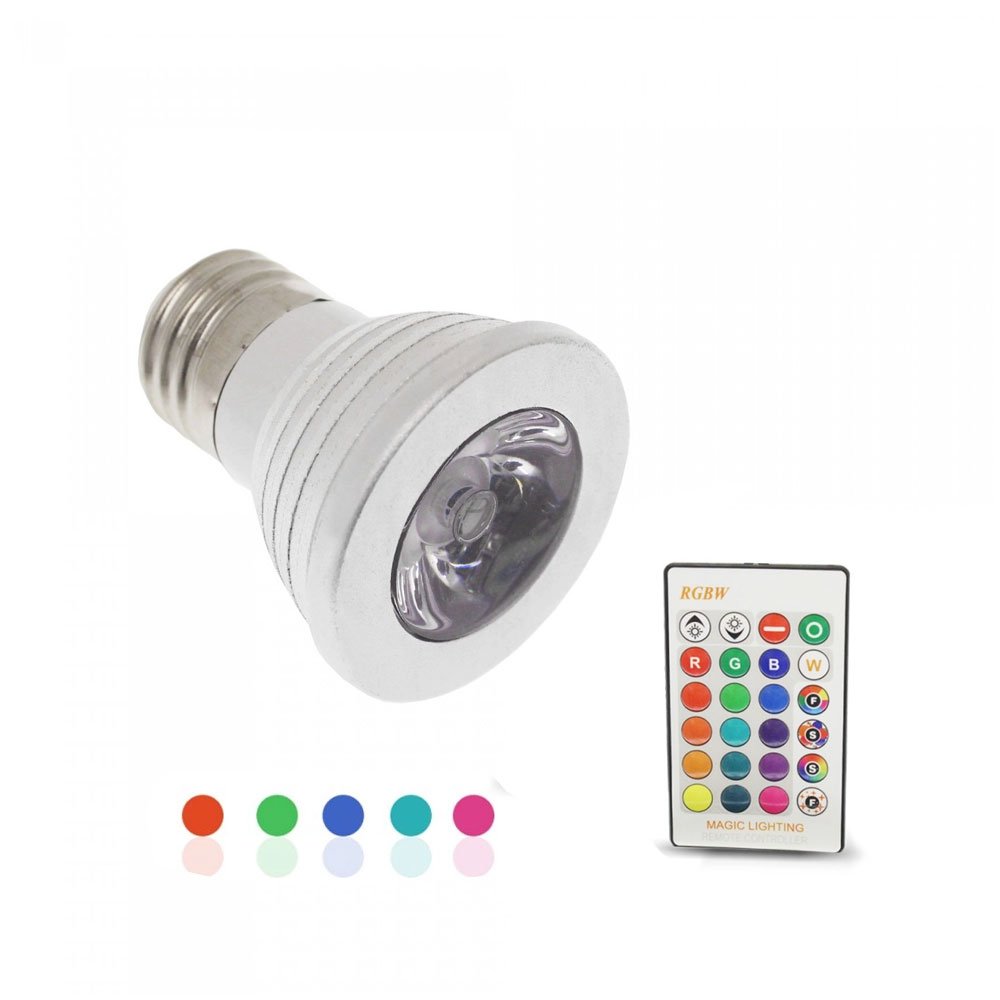 LED Λάμπα E27 5W 450LM RGBW με Ασύρματο Χειριστήριο (RZ-0064)