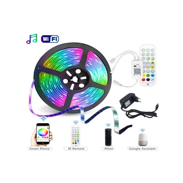 Smart Ταινία LED RGB με εφαρμογή και τηλεχειρισμό 5 Μέτρα rixme 5050 (RZ-137)