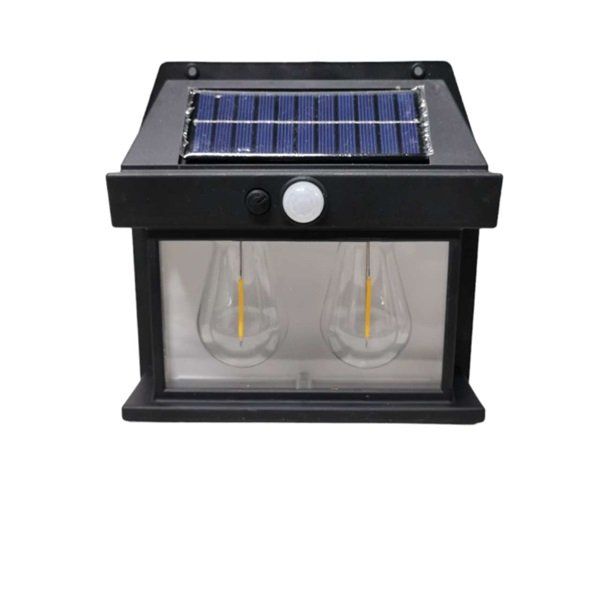 Ηλιακό φωτιστικό LED με 2 λάμπες Μαύρο χρώμα (SN23521-83)