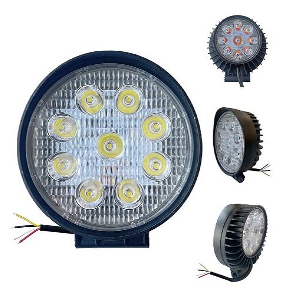 LED Αδιάβροχος Προβολέας Αλουμινίου 12V-24V 4″ 27W 9 SMD IP68 (SY-GZD0997)