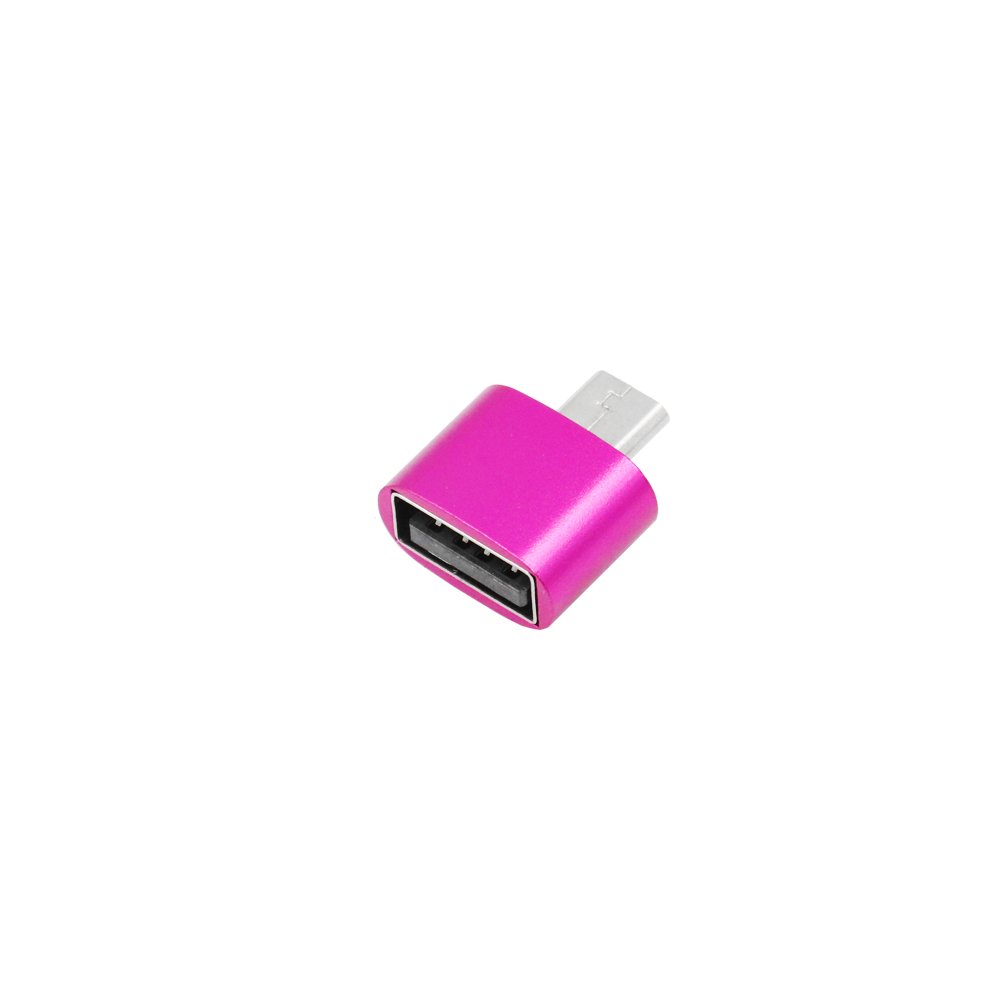 Μετατροπέας – Αντάπτορας από Micro USB σε USB-A Θηλυκό Ροζ (TR-2017)