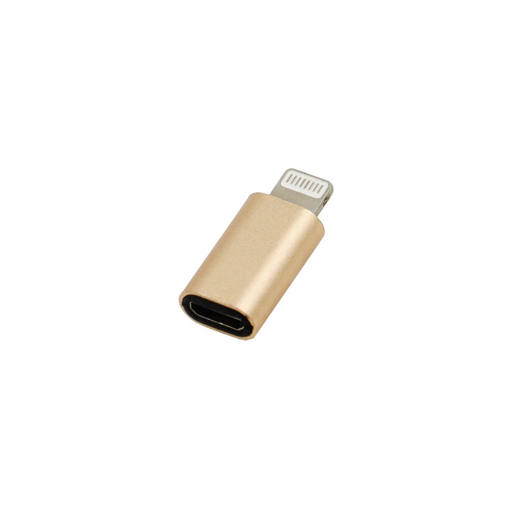 Μετατροπέας – Αντάπτορας από Lightning σε Micro USB Θηλυκό Χρυσό (TR-2018)