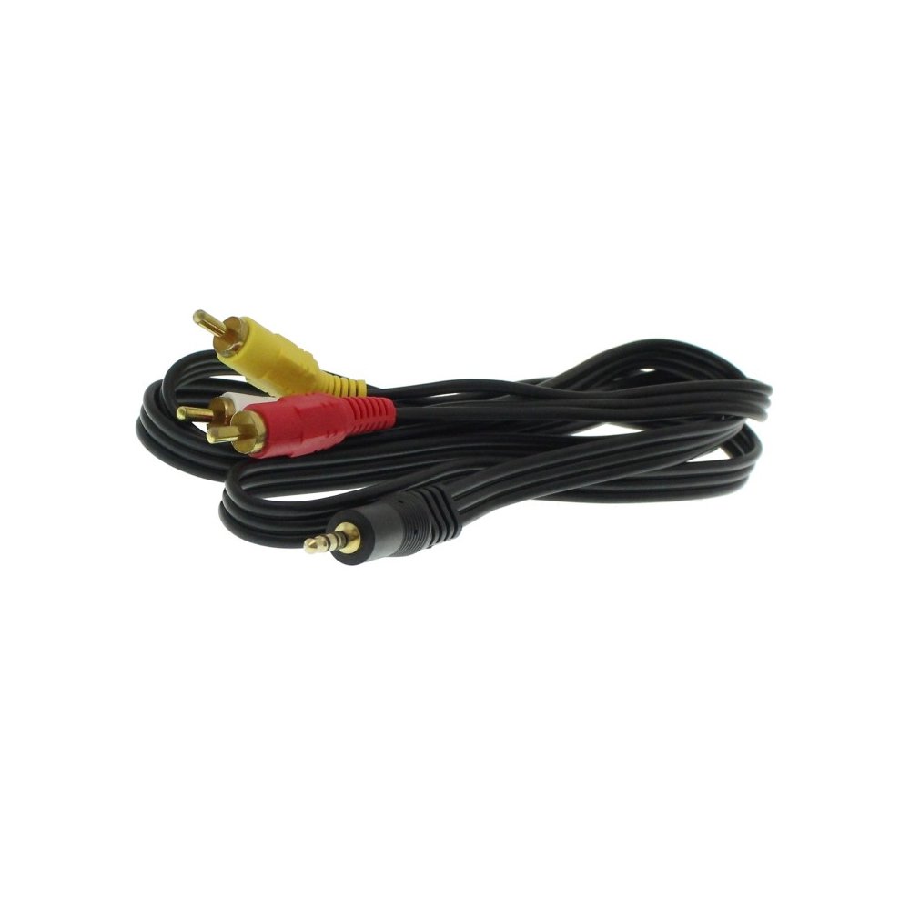 Καλώδιο Εικόνας και Ήχου AV Cable 3.5mm σε 3 RCA 1.5m Μαύρο (TR-2034)