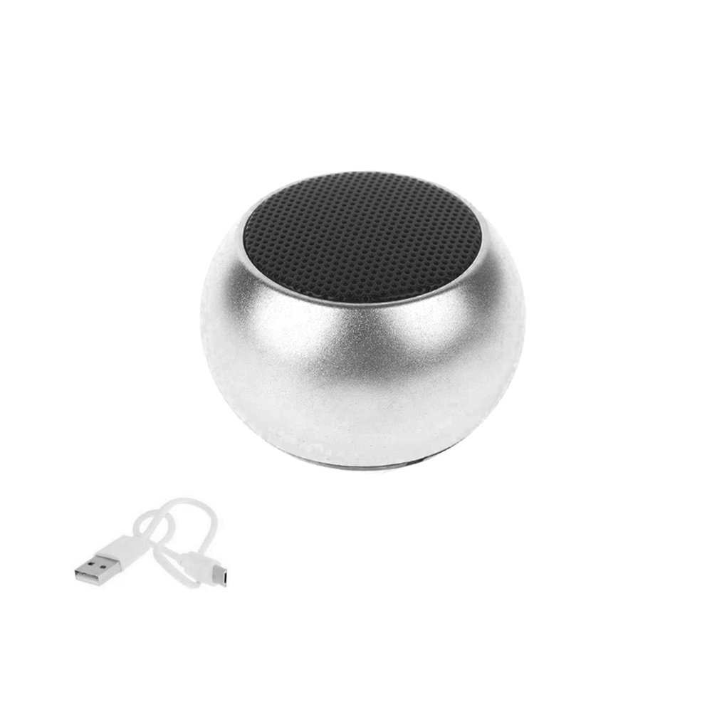 Mini Φορητό Ασύρματο Ηχείο Bluetooth 3W με Διάρκεια Μπαταρίας έως 4 Ώρες Ασημί
