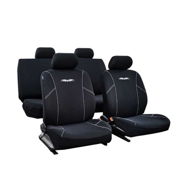 Σετ Καλύμματα Καθισμάτων Αυτοκινήτου Universal W15505-1 Μαύρα-Άσπρα