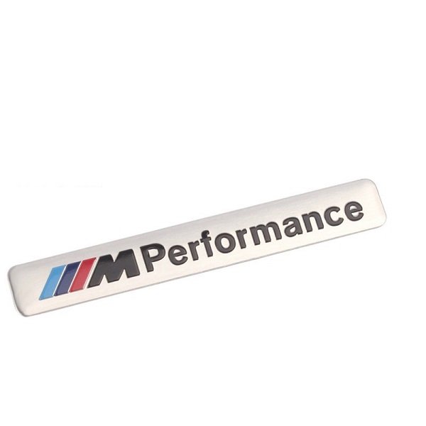 Αυτοκόλλητο ανάγλυφο M performance Ασημί (XW-25)