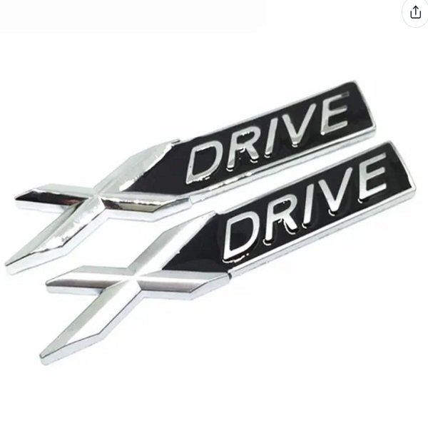 Αυτοκόλλητο μπάρα σήμα xDRIVE αυτοκινήτου 2τμχ 9cm (XW-52)