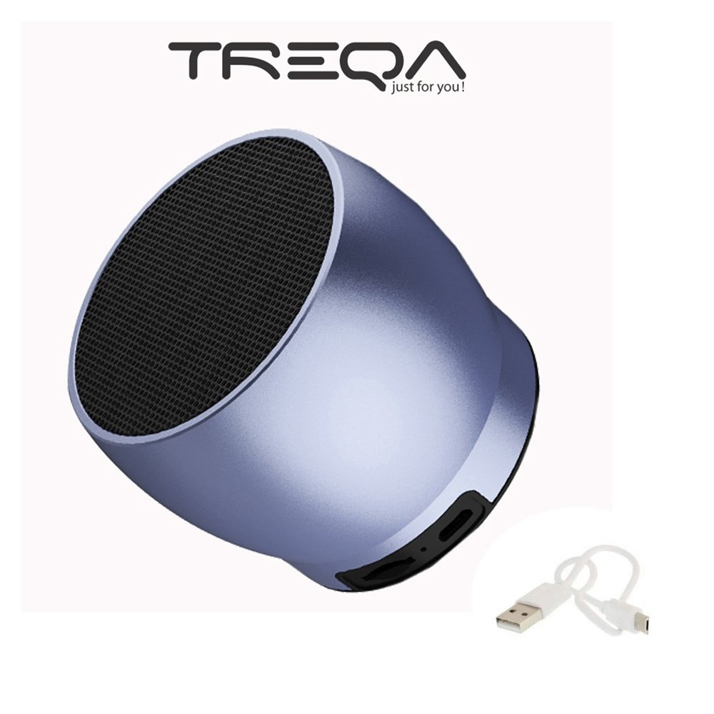 Φορητό Ασύρματο Ηχείο Bluetooth 5W με Διάρκεια Μπαταρίας έως 8 Ώρες TF/FM Treqa Ασημί (YT-568)