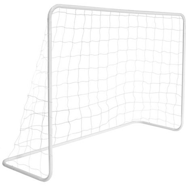 Τέρμα Ποδοσφαίρου Σιδερένιο με Δίχτυ 122x182x61cm Λευκό (YX180)
